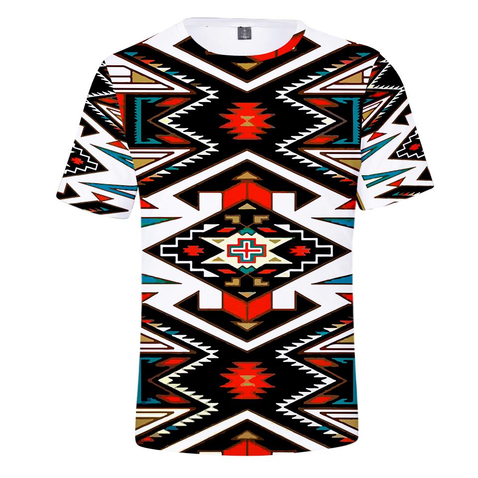 Tribal Pattern Colorful Native American 3D Tshirt – Powwow Store
