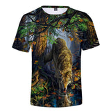 Wolf By The River Native American 3D Tshirt - Powwow Store