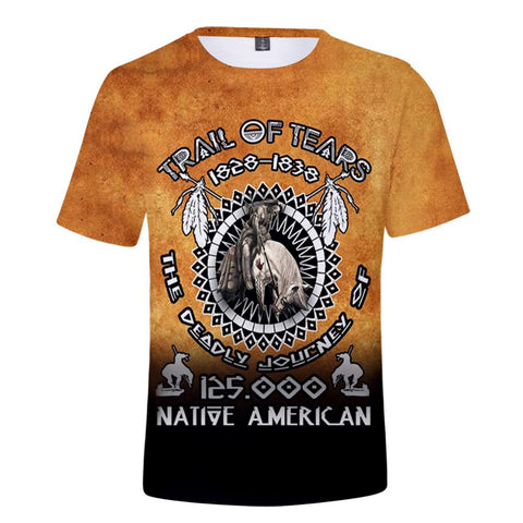 The End Of The Trail Native American 3D Tshirt - Powwow Store