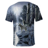 Wolf Driver Tree  Native American   3D Tshirt - Powwow Store