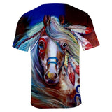 Full Color Horse Native American Art 3D Tshirt - Powwow Store