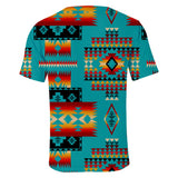 Blue Native Tribes Pattern 3D Tshirt