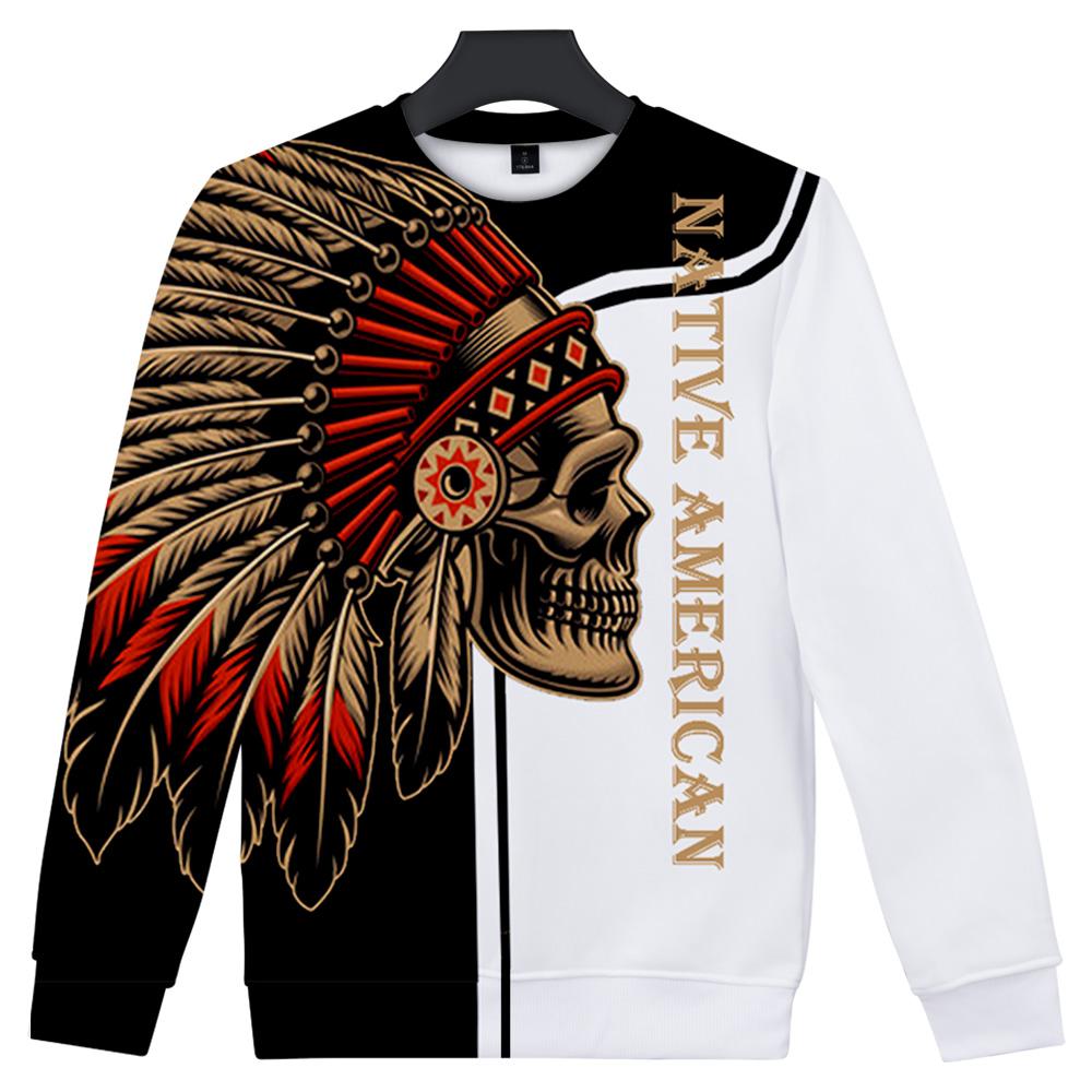 Skull Native American 3D Sweatshirt - Powwow Store