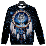 Galaxy Wolf Dream Native American 3D Sweatshirt - Powwow Store