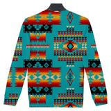 Blue Native Tribes Pattern Native American 3D Sweatshirt