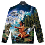 Wolf, Dreamcatcher & Native Women Sweatshirt