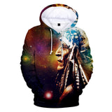 Galaxy Chief Painting Native American All Over Hoodie - Powwow Store