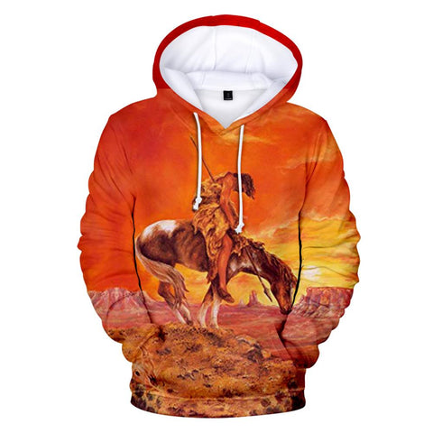 Native American Warrior All Over Hoodie - Powwow Store