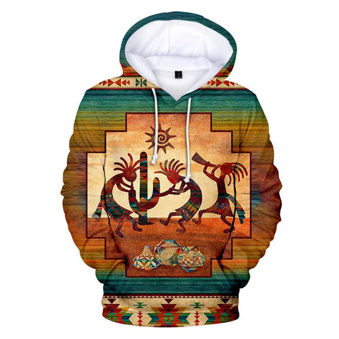 Kokopelli Myth Native American All Over Hoodie - Powwow Store