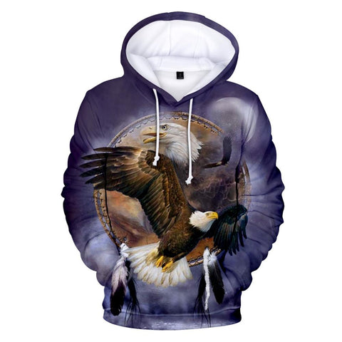 Eagle Dreamcatcher Native American All Over Hoodie no link - Powwow Store