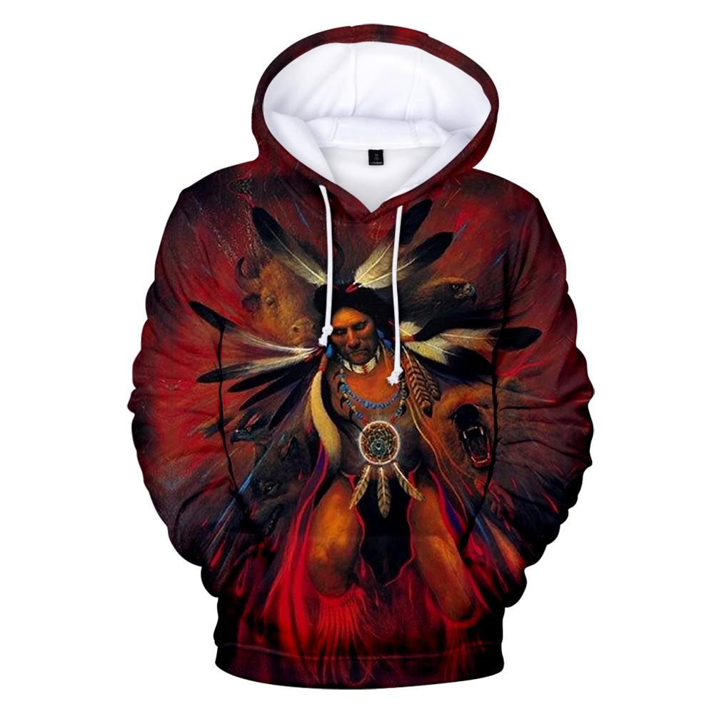 Powwow Store animal warrior native american all over hoodie