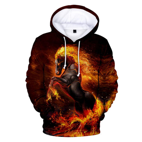 Orange Light Wolf Native American Hoodie no link - Powwow Store