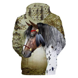 Warrior Horse Native American All Over Hoodie - Powwow Store