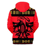 Red Thunderbird Native American Design All Over Hoodie