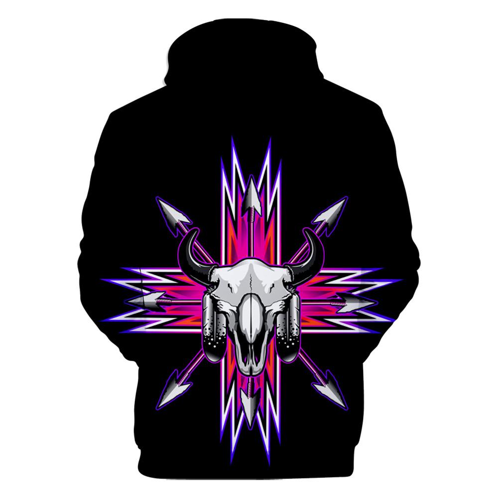 Bison Pink Arrow Native American Exclusive All Over Hoodie - Powwow Store