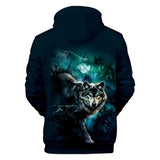 Turquoise Mystery Wolf Native American All Over Hoodie no link - Powwow Store