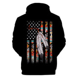 Native American Flag All Over Hoodie