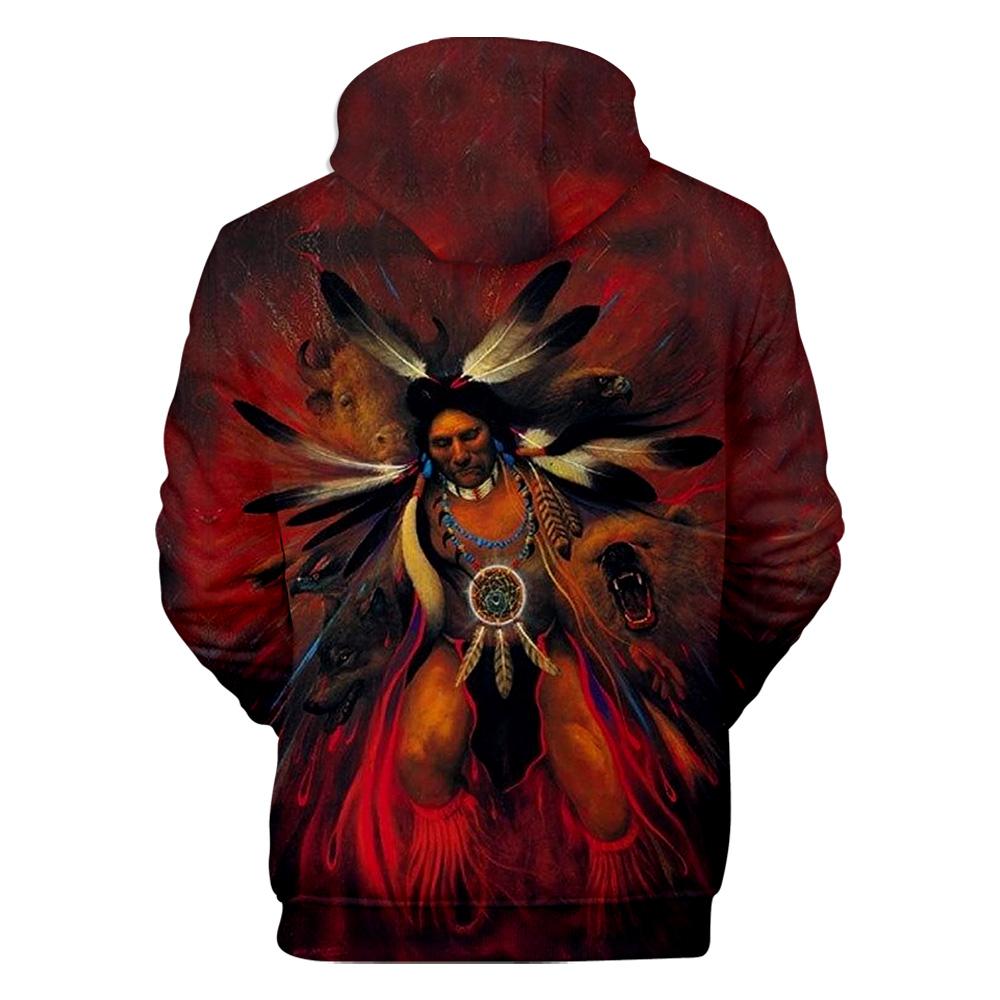 Powwow Store animal warrior native american all over hoodie