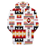 White Native Tribes Pattern Native American All Over Hoodie