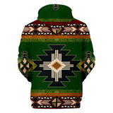 Southwest Green Symbol Native American All Over Hoodie - Powwow Store