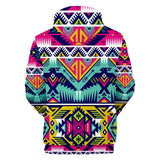 Thunder Bird Pattern Native American All Over Hoodie - Powwow Store