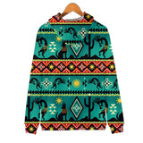 Kokopelli Myth Green Native American All Over Hoodie - Powwow Store