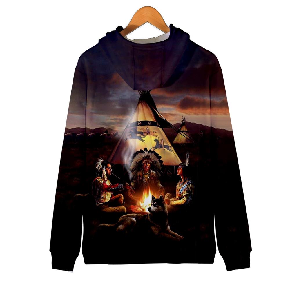 Campfire Native American All Over Hoodie - Powwow Store