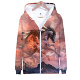 Running Horses Cloudy Native American All Over Hoodie - Powwow Store