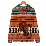 Native Bison Buffalo Native American All Over Hoodie - Powwow Store