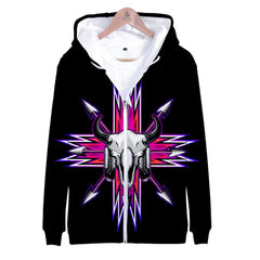 Bison Pink Arrow Native American Exclusive All Over Hoodie - Powwow Store