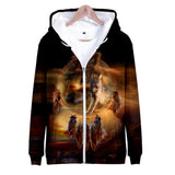 Wolf Dreamcatcher Native American All Over Hoodie no link - Powwow Store