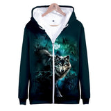 Turquoise Mystery Wolf Native American All Over Hoodie no link - Powwow Store