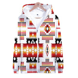 White Native Tribes Pattern Native American All Over Hoodie