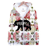 Mama Bear Flower Rose Mothers Day Gift All Over Hoodie - Powwow Store