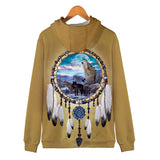 Dreamcatcher Wolf Native American All Over Hoodie - Powwow Store