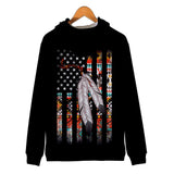 Powwow Store native american flag all over hoodie