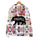 Mama Bear Flower Rose Mothers Day Gift All Over Hoodie - Powwow Store