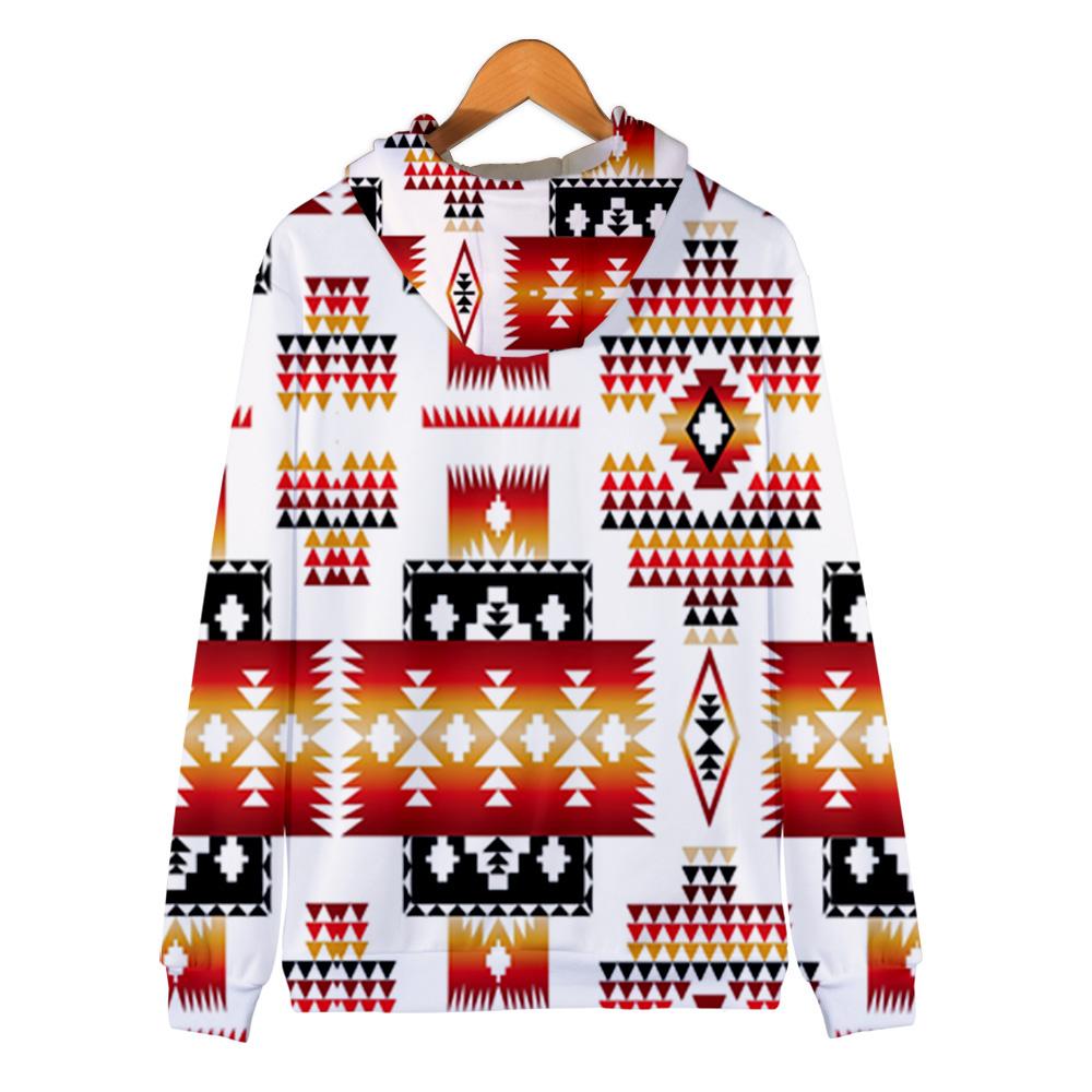 White Native Tribes Pattern Native American All Over Hoodie – Powwow Store