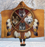 Wolves Dreamcatcher Hooded Blanket - Powwow Store