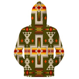 Powwow Store nat00062 3hoo12 dark green tribe design native american all over hoodie