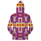 Powwow Store gb nat00062 3hoo07 light purple tribe design native american all over hoodie