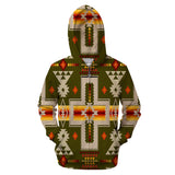 NAT00062- 3HOO12 Dark Green Tribe Design Native American All Over Hoodie