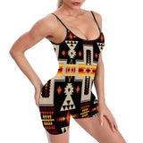 Powwow Store gb nat00062 01 tribe design basic fitted unitard romper