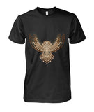 Powwow Store beadwork great horned owl t shirt vr01