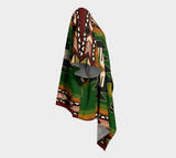 Indigenous Design Green Native American Draped Kimono - Powwow Store