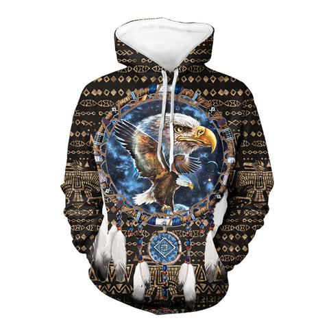 Powwow StoreHD00045  Native American Pride  3D Hoodie