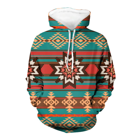 Powwow Store gb nat00320 ethnic ornament seamless pattern native american all over hoodie