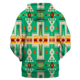 GB-NAT00062-3HOO-06 Light Green Tribe Design Native American All Over Hoodie