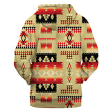 GB-NAT00046-3HOO-03 Light Brown Native Tribes Pattern Native American All Over Hoodie