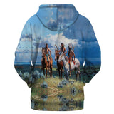 The Chief Riding Horse Native American All Over Hoodie no link